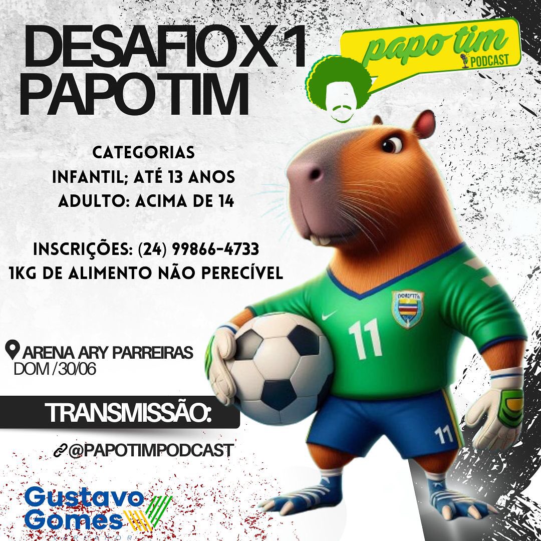 ​*Desafio X1 Papo Tim de Futebol promete agitar Barra Mansa*